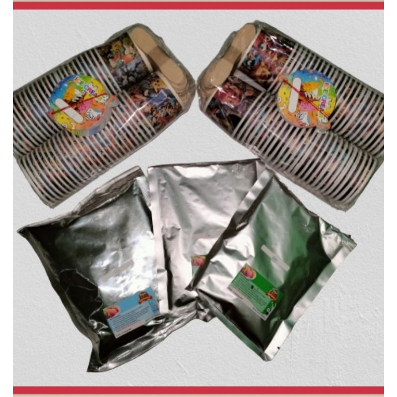 Paket usaha es krim 3 rasa (boleh pilih rasa)