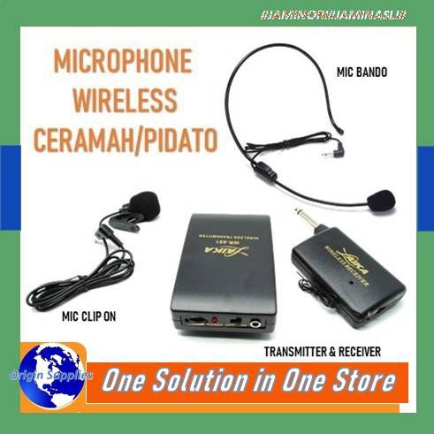 Mic Jepit Wireless Clip on / Microphone Wireless Ceramah Pidato / Mic Microfon Jepit di Baju