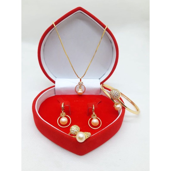 Set Perhiasan Mutiara Lombok || Set Perhiasan Mutiara Tawar || Bersertifikat