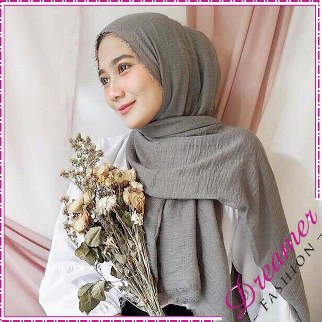 DF Pashmina Katun Crinkle Hijab Pashmina Arabian Shawl