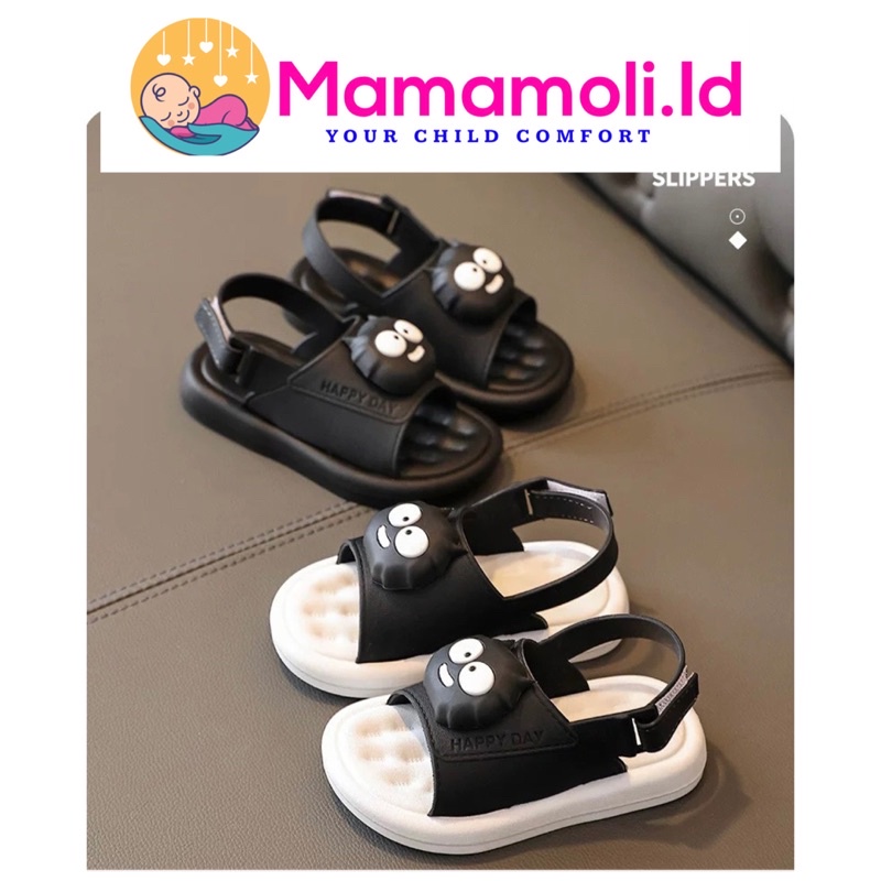 Sandal Anak Laki Laki / Perempuan / Sendal Anak / Sepatu Sandal Happy Day Tali Vecro / Sendal Sepatu Karet Anak Lucu Karakter