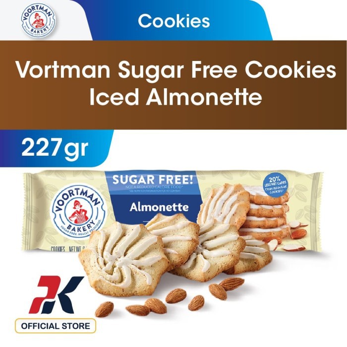 

Voortman Sugar Free Cookies Iced Almonette 227gr