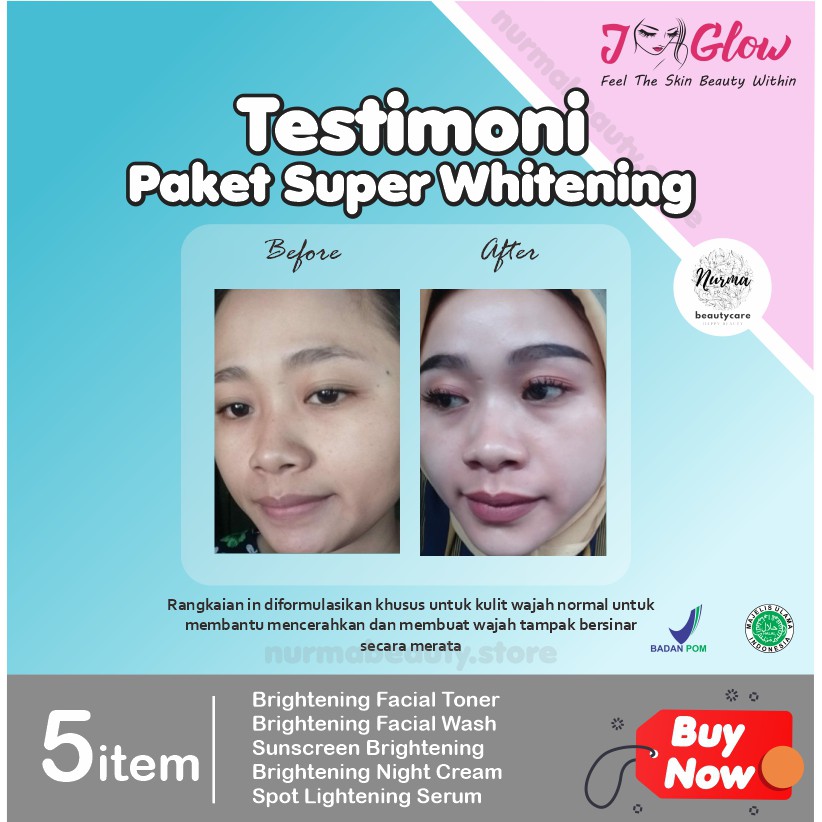 Jglow J glow Skincare Super Whitening Krim Perawatan Kecantikan Pemutih Kosmetik Wajah Glowing BPOM-7