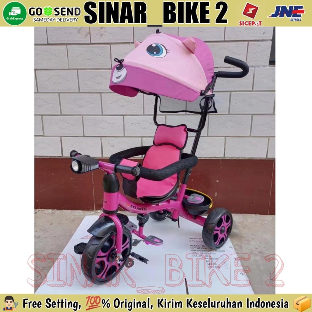 Sepeda Anak Roda Tiga Tricycle ATLANTIS BEAR 01 ,BABY RB Kursi Bisa Putar