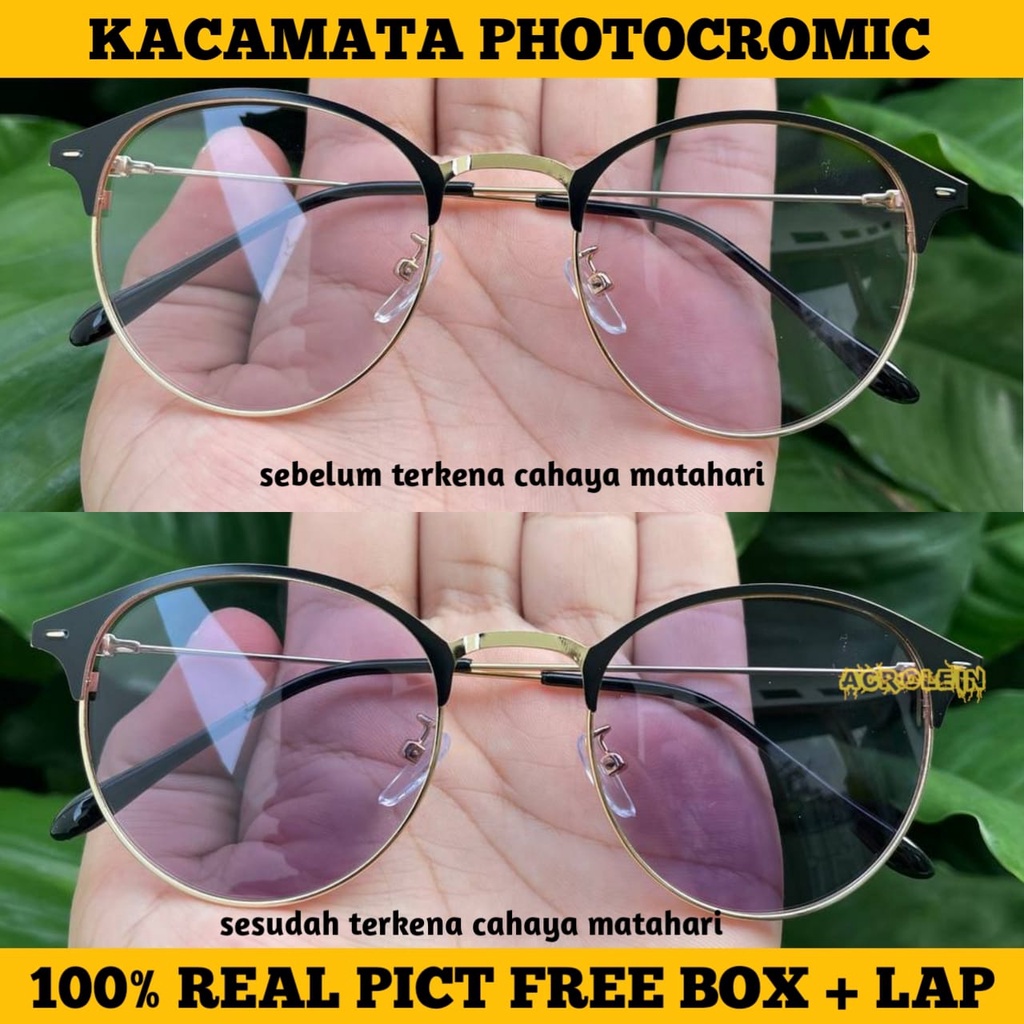 [TERMURAH] Kacamata Photocromic Korea / Anti Radiasi 2 In 1 Potokromik Photochromic Pria Wanita Fotocromic Potocromic