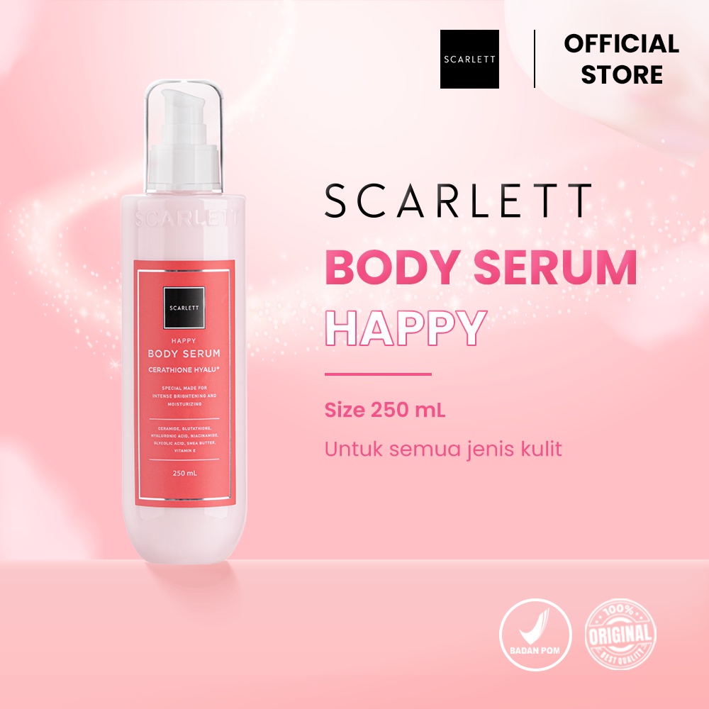 SCARLETT BODY SERUM LOVING / HAPPY / JOLLY / CHARMING - SERUM BADAN SCARLETT BPOM