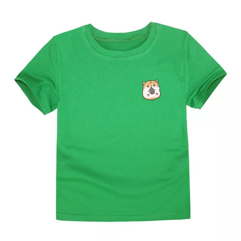 Hokyshop92 Kaos Anak Unisex Hamster Lengan Pendek Baju Anak Distro Tshirt Kids Kaos Oblong Atasan Cod