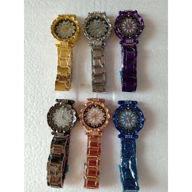 nyaman di tangan/ Jam tangan DIOR RANTAI TYPE BUNGA
