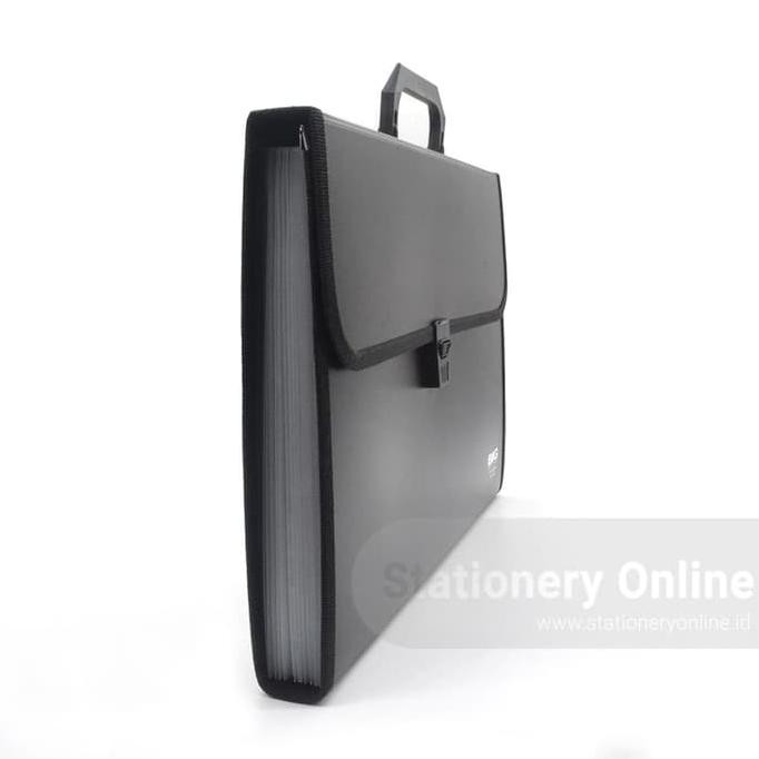 SALE Expanding File / Map Harmonika / Dokumen F4_Kunci_Anti Pecah - 8001 - Hitam PROMO MURAH