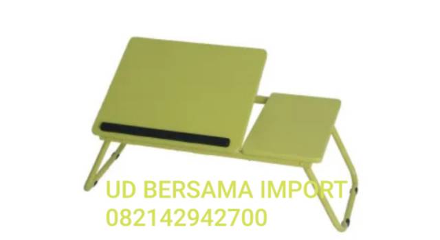 Meja laptop hitam hijau import