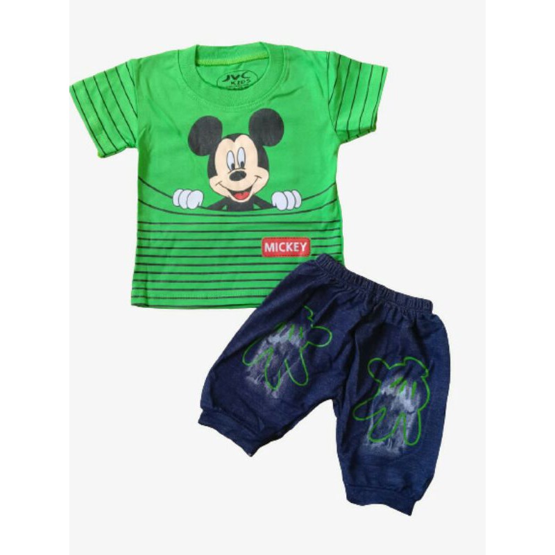 setelan baby jvc kids murah berkualitas motif mickey