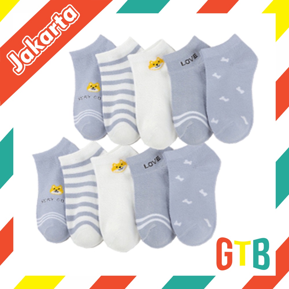 ❤GTB❤  Kaos Kaki Wanita Motif Blue Bear Love Fashion Korea Women Sock Import Murah KK013