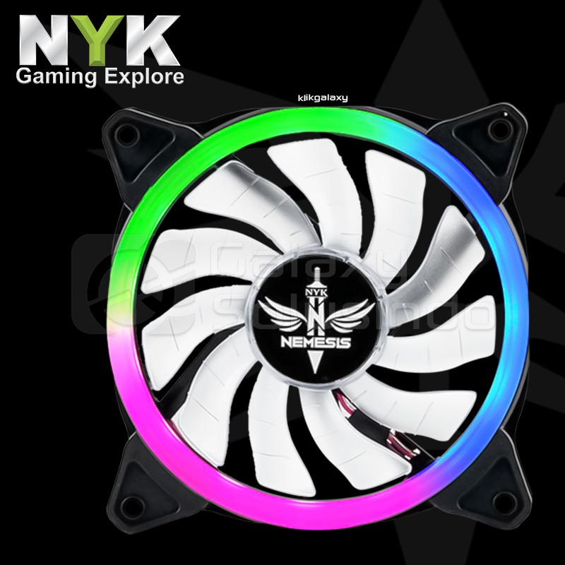 NYK Nemesis Aura RGB - 12cm RGB LED Ring Fan - Cooler Fan