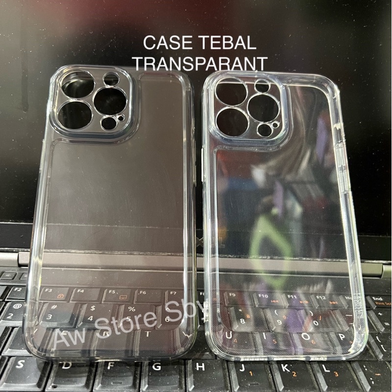 SPACE CASE IPHONE 6/6s/ 7/8/ SE/ 6+/6S+/7+/8+/X/XS MAX/XR/ 11/11 PRO MAX/12/12 PRO MAX/ 13/13 PRO MAX/ TEBAL TRANSPARANT CAMERA PROTEC