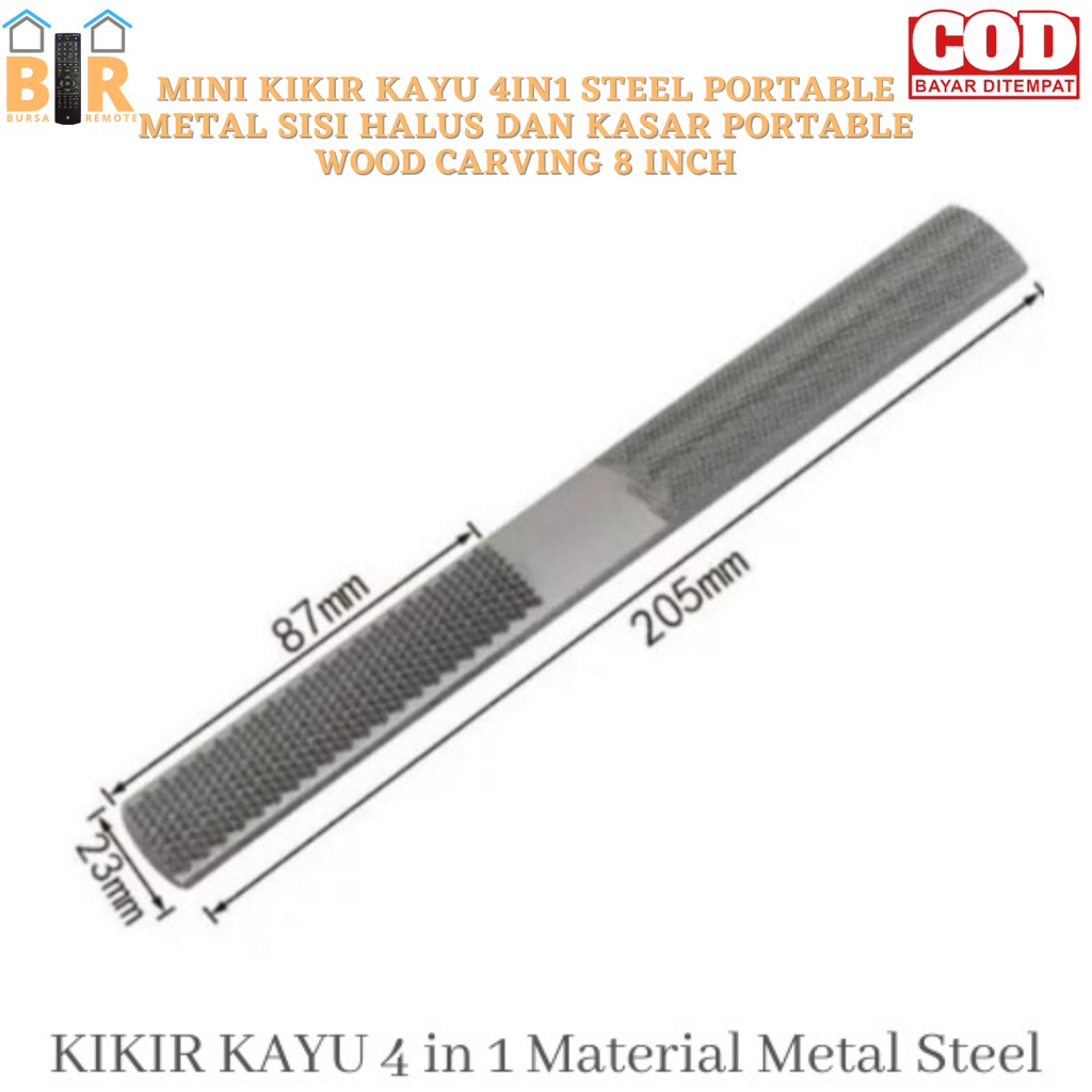 Kikir Kayu HEAVY DUTY Steel Files Pengasah Gergaji Besi Kayu