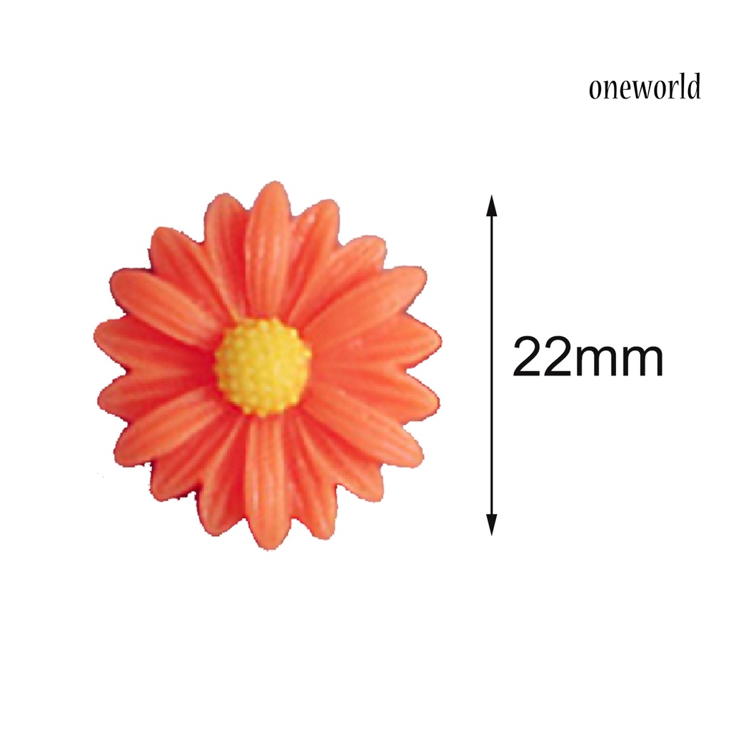 OW@ Ear Stud Cute Beautiful Plastic Sun Flower  Earrings for Women