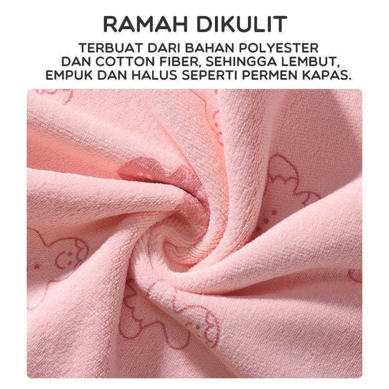 ALBINO 88 25x50CM Handuk Mandi Keramas 1 Paket isi 2 pcs Microfiber Tebal Daya Serap Tinggi Microfiber Towel Bahan Tebal ST40