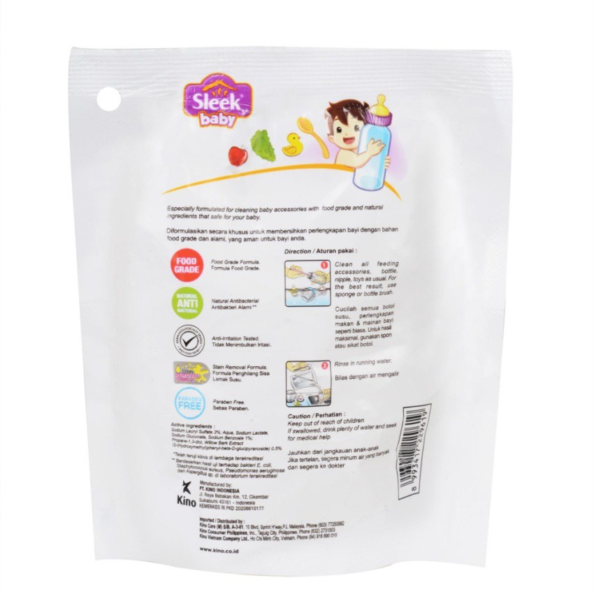 Sleek Baby Bottle Nipple &amp; Accessories Cleanser Pouch 70 mL