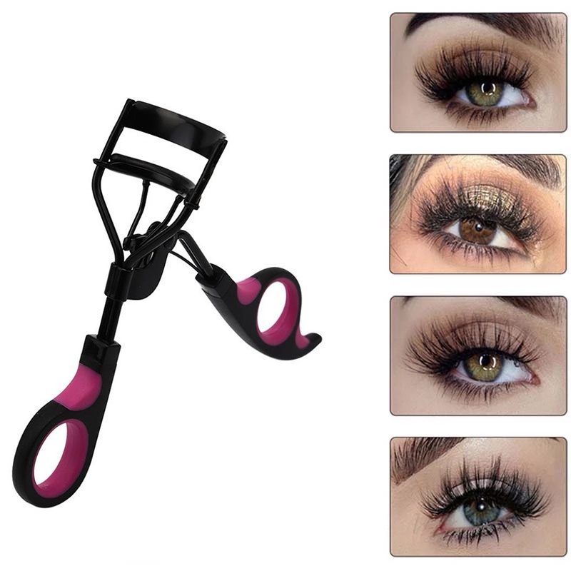 1pc Penjepit Bulu Mata Palsu Bahan Stainless Steel Warna Hitam Ungu