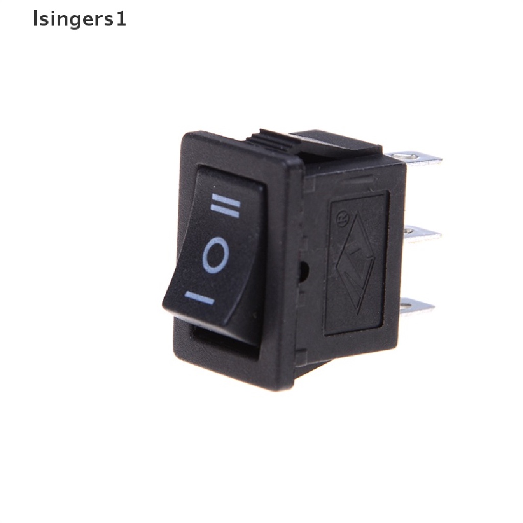 (lsingers1) 5pcs Saklar Rocker Switch On / Off Mini 3 Pin AC 6A / 250V 10A / 125V Warna Hitam
