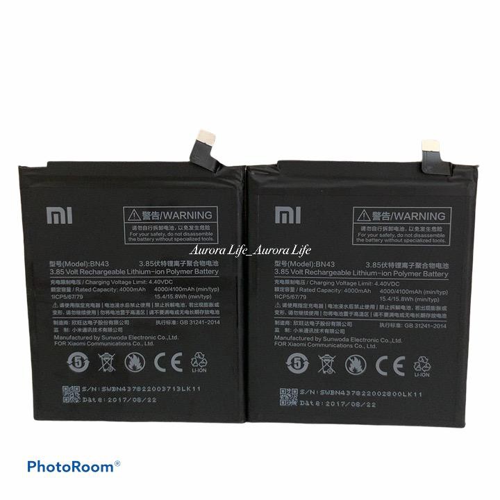 Baterai Xiaomi BN43 Xiaomi Redmi Note 4X Snapdragon Original 100% Battery Batre