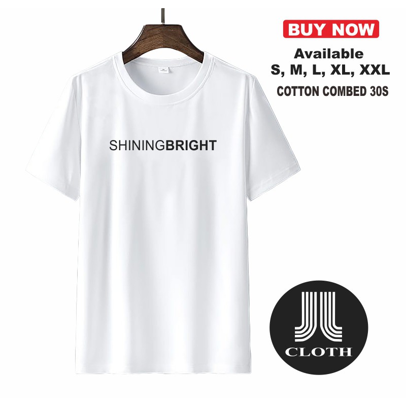 Tshirt Baju Kaos Distro SHININGBRIGHT / Kaos Distro Pria Wanita