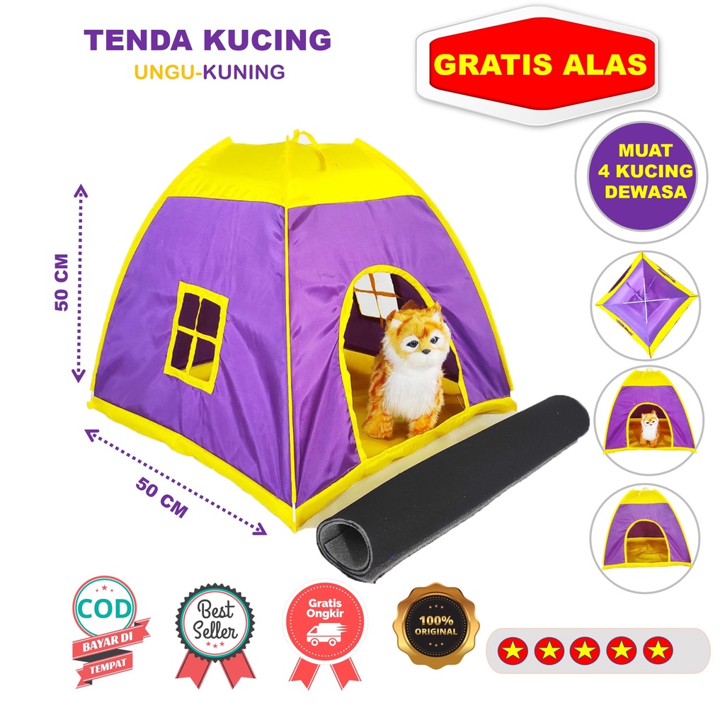 Kasur kucing, tempat tidur kucing/anjing/pet, tenda kucing, kitten, kitty, catlover, petdog, portabl