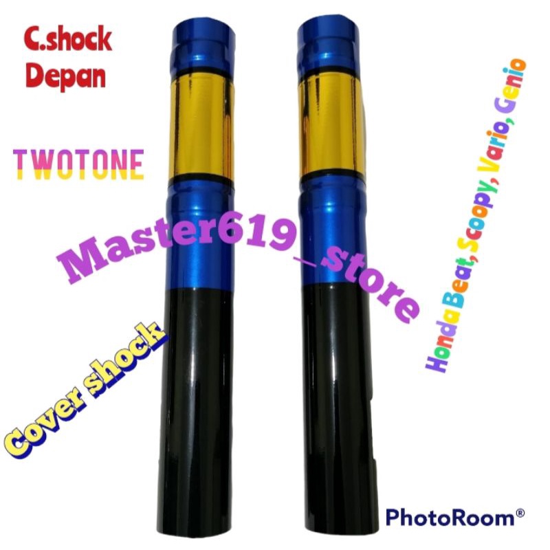 PAKET COVER SHOCK + JALU AS RODA DEPAN MATIC HONDA BEAT VARIO SCOOPY GENIO - TWOTONE