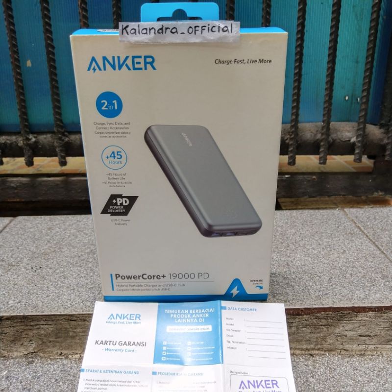 Anker Powercore+ 19000mAh PD Powerbank Anker Original A1362