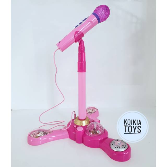 Microphone hello kitty - mic anak hello kitty dengan lampu berputar #drpstore