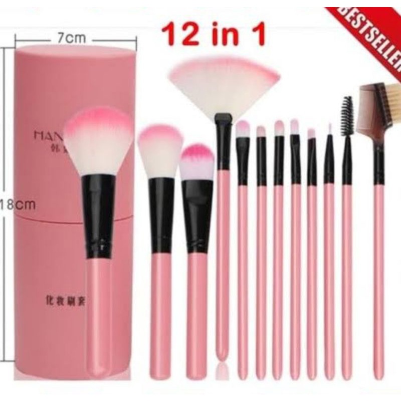 Kuas Make Up Set isi 12 pcs Import Makeup Brush