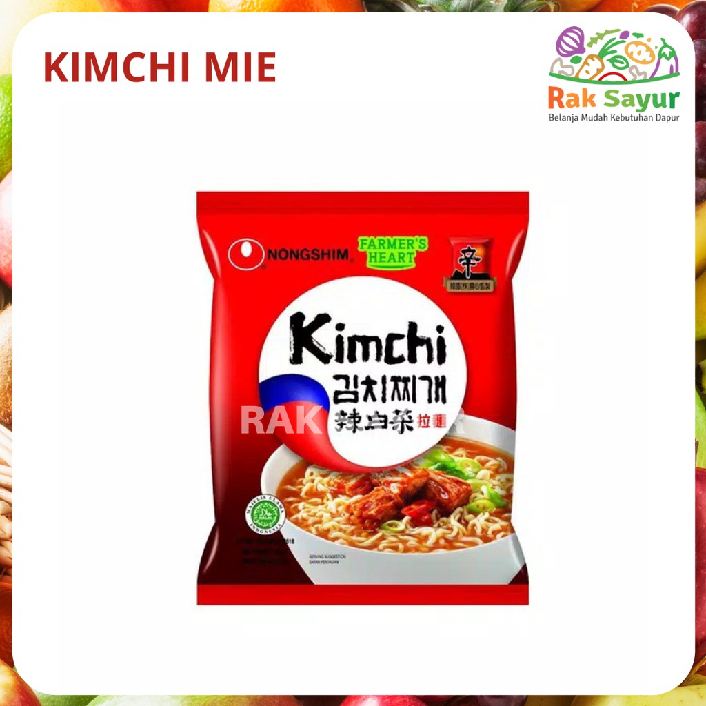 Kimchi Mie Ramyun Korea Nongshim 120gr Mi Instan Korea Halal MUI Padang