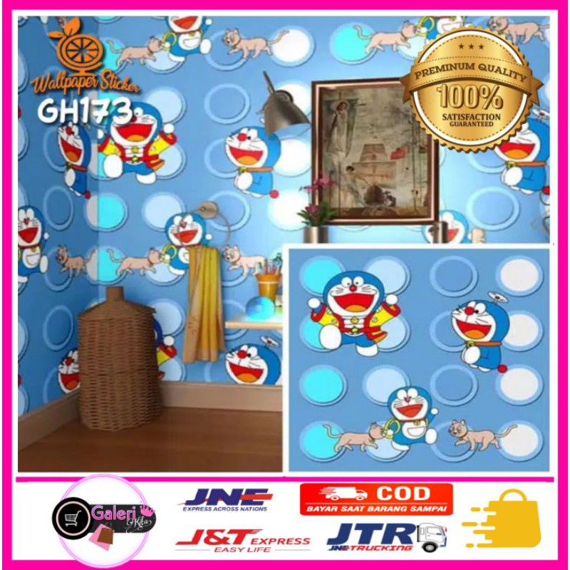 [COD] Termurah wallpaper dinding | walpaper dinding doraemon bulat | wall sticker doraemon