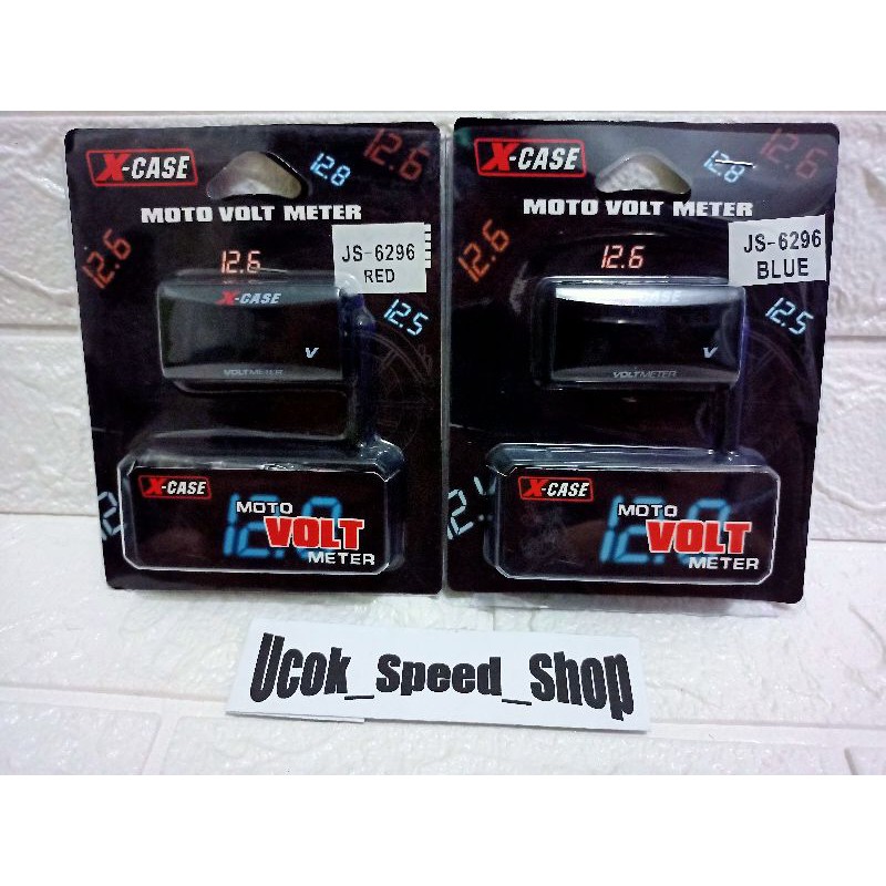 DIGITAL-UKUR AKI VOLT METER DIGITAL VARIASI WATERPROOF SEMUA MOTOR UNIVERSAL MODEL KOSO X CASE