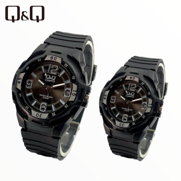 JAM TANGAN PRIA & WANITA QQ TANGGUNG ANALOG TALI RUBBER