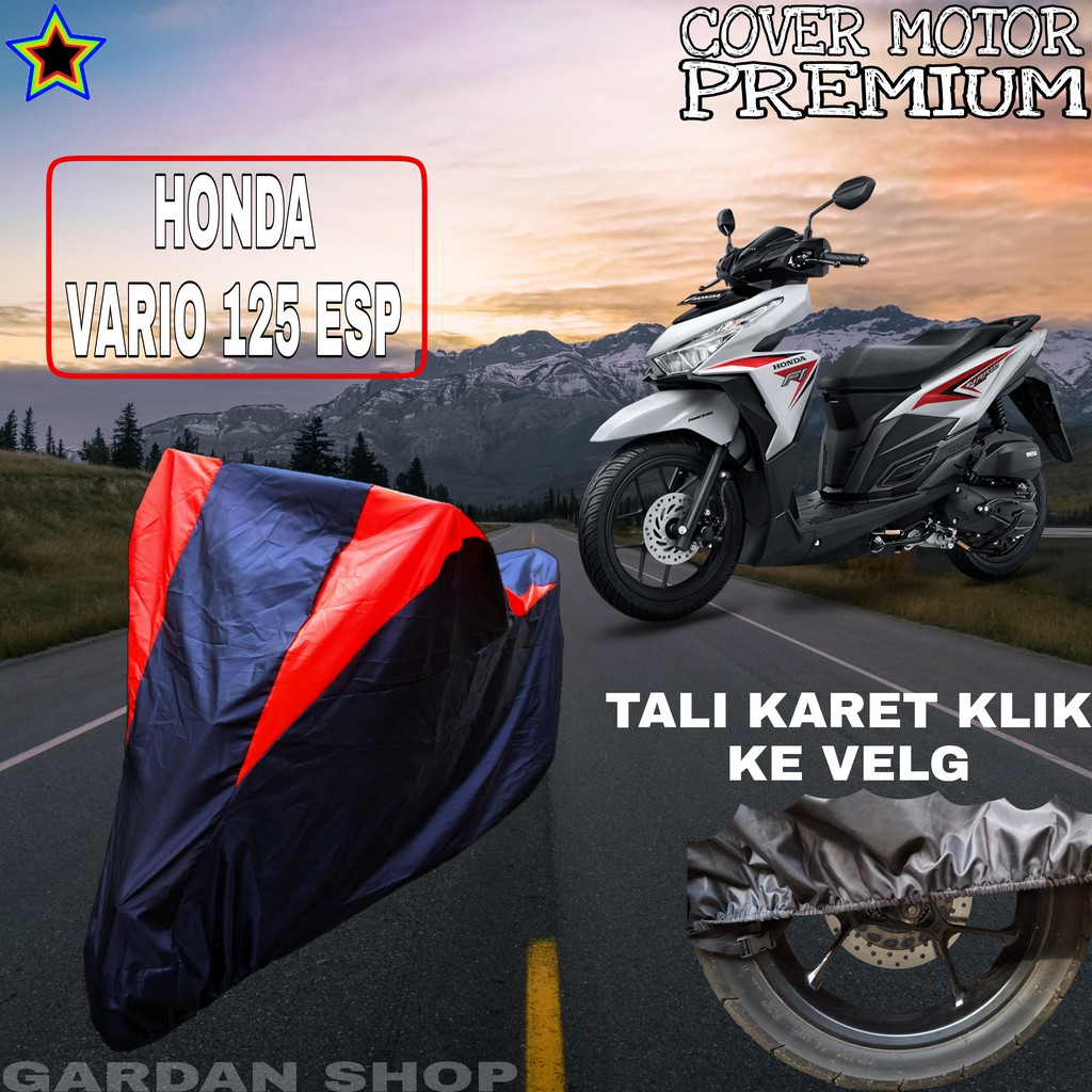 Sarung Motor HONDA VARIO 125 ESP Hitam MERAH Body Cover Penutup Pelindung Motor Honda Vario PREMIUM