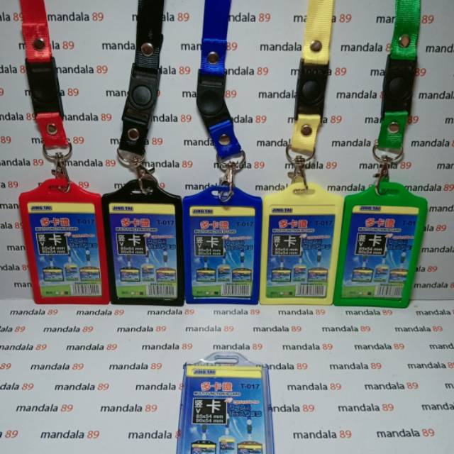 

PAKETAN ID CARD HOLDER 2 SISI & TALI STOPER 1,5 cm