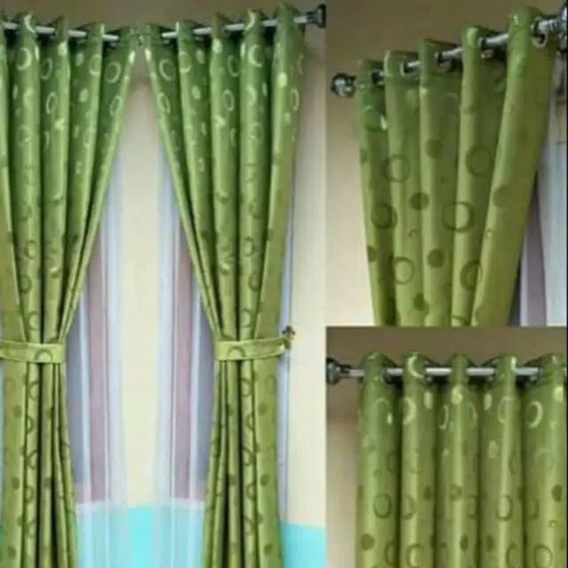 Gorden motif polos bahan kain narita blackout import premium mewah untuk jendela kamar dan pintu mod