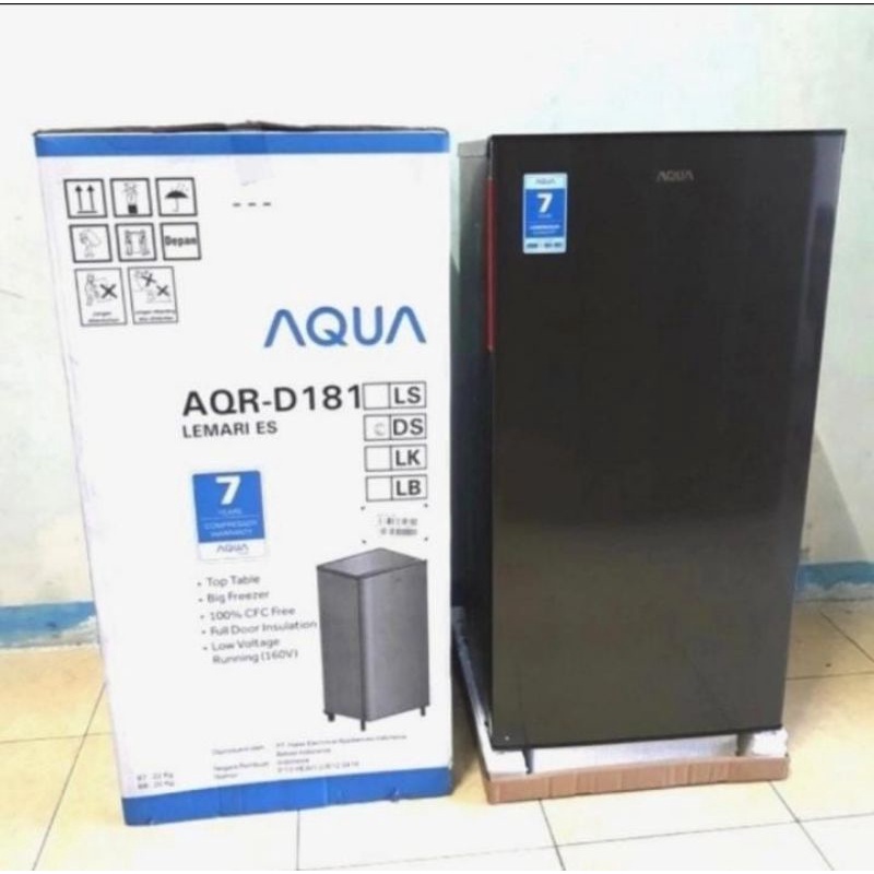 PROMO Murah Lemari Es 1 Pintu AQRD181 Kulkas AQUA AQR-D181DS || AQUA AQR-D181  || AQUA AQR-D 181