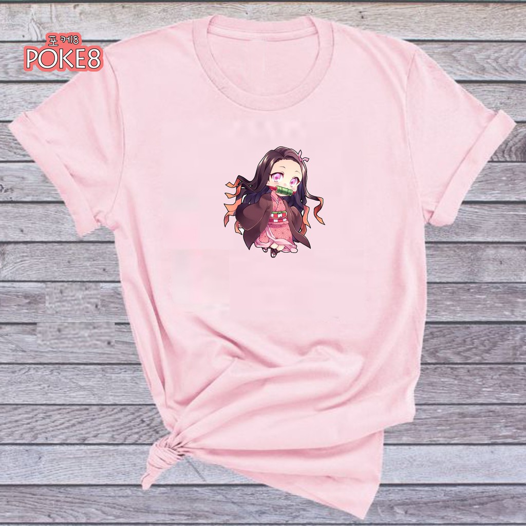 POKE8 - NEZUKO TEE #BB1 / KAOS KOREA WANITA LUCU / TSHIRT / TUMBLR / ATASAN BAJU FASHION CEWEK