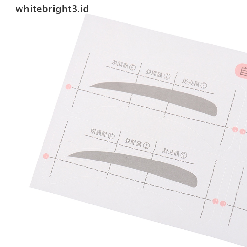 (whitebright3.id) 24 Pasang / Set Stiker Cetakan / Stensil Alis Adjustable Untuk Makeup / Kosmetik Wanita