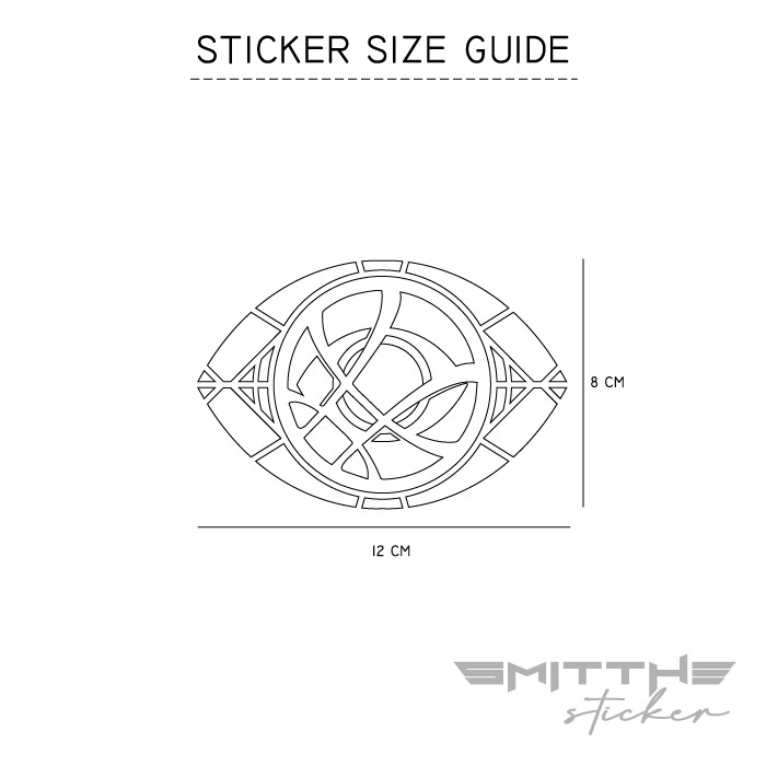 Stiker Doctor Strange the Agamotto Eye Cutting Sticker Decal Waterproof