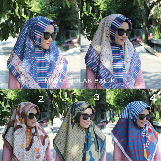Kerudung Deenay KW premium / segiempat voal motif bueno