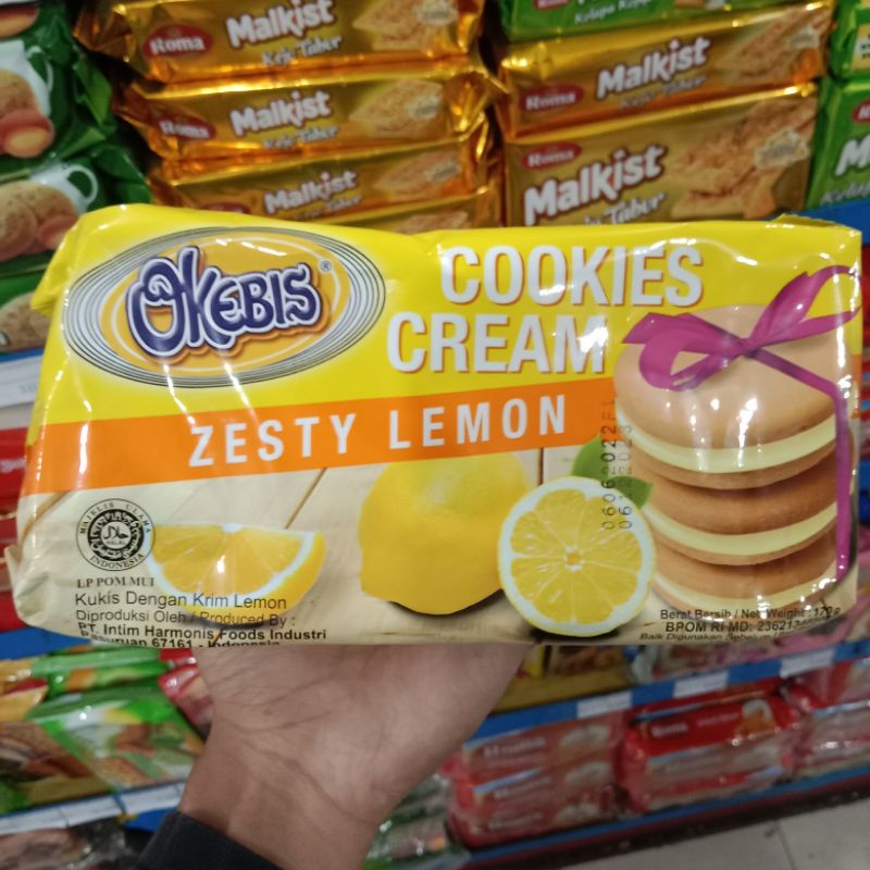 

Yummer l Snack camilan Okebis Cookies Cream Zesty Lemon