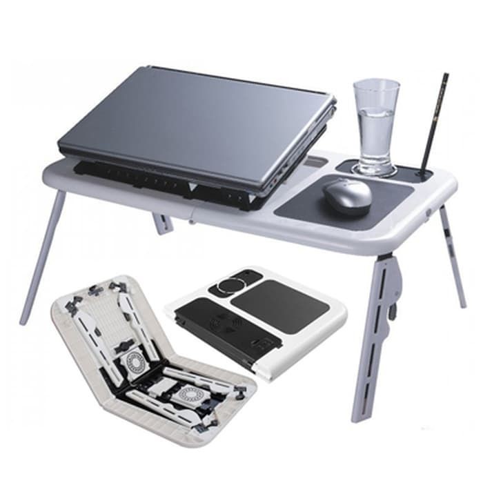 MEJA NOTEBOOK meja laptop + COOLER SKYWALKER E-TABLE LD09