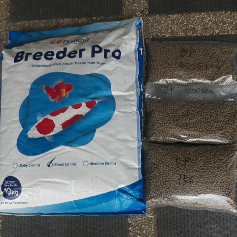 Breeder Pro Repack kemasan 350gram,500gram&amp;1kg, Pakan/Makanan ikan