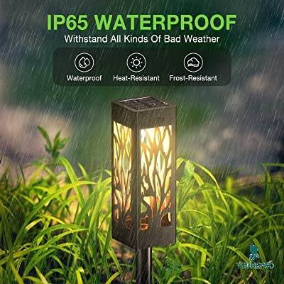 YOUNGPRO Lampu Taman Rechargeable Outdoor Tenaga Surya Lampu Hias LED Dekorasi Aesthetic Kamar Ruang Tamu Motif Daun Tenaga Solar Cell Tanpa Listrik Garden Lights Lawn for Patio Yard and Garden YFL-05