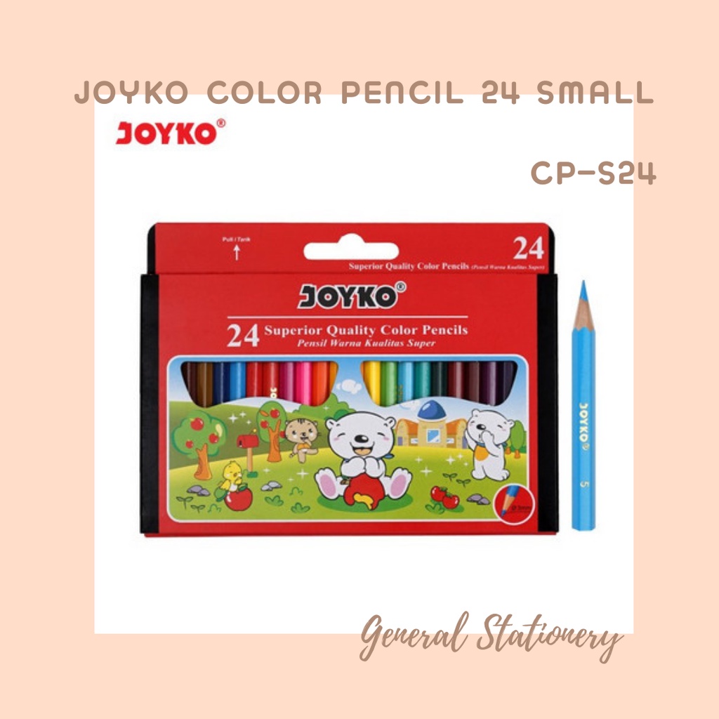 

Joyko Color Pencil 24 W Pendek CP-S24 / Joyko Pensil Warna Pendek 24w