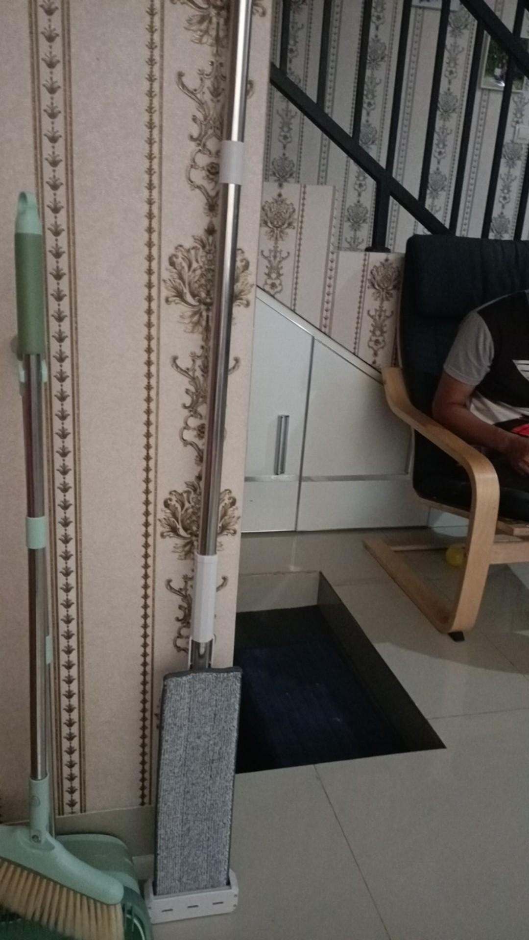 Kain Pel/pel/ 38 * 12 Sihir Debu Mendorong Berani Meningkatkan Orang Malas Pel Datar Handsfree