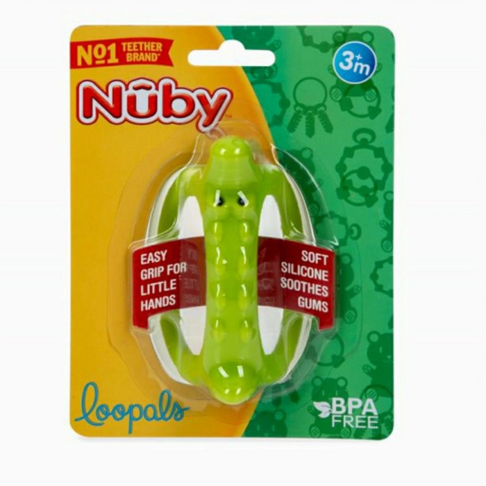 NUBY Loopy Legs Baby Teething Toy Gigitan Bayi Silicone Teether